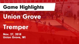 Union Grove  vs Tremper Game Highlights - Nov. 27, 2018