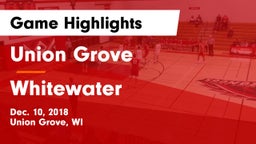 Union Grove  vs Whitewater  Game Highlights - Dec. 10, 2018