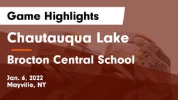 Chautauqua Lake  vs Brocton Central School Game Highlights - Jan. 6, 2022