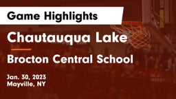Chautauqua Lake  vs Brocton Central School Game Highlights - Jan. 30, 2023