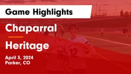 Chaparral  vs Heritage  Game Highlights - April 3, 2024