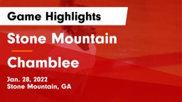 Stone Mountain   vs Chamblee  Game Highlights - Jan. 28, 2022