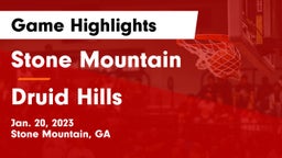 Stone Mountain   vs Druid Hills  Game Highlights - Jan. 20, 2023