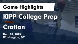 KIPP College Prep  vs Crofton Game Highlights - Dec. 28, 2023