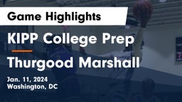 KIPP College Prep  vs Thurgood Marshall Game Highlights - Jan. 11, 2024