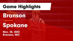 Branson  vs Spokane  Game Highlights - Nov. 28, 2023