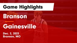 Branson  vs Gainesville  Game Highlights - Dec. 2, 2023