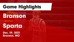 Branson  vs Sparta  Game Highlights - Dec. 29, 2023