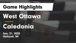 West Ottawa  vs Caledonia  Game Highlights - Jan. 21, 2020