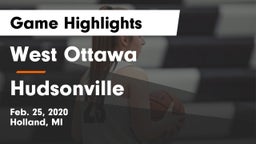 West Ottawa  vs Hudsonville  Game Highlights - Feb. 25, 2020