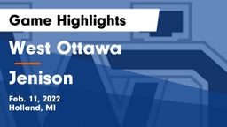 West Ottawa  vs Jenison   Game Highlights - Feb. 11, 2022