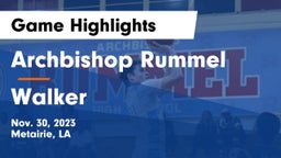 Archbishop Rummel  vs Walker  Game Highlights - Nov. 30, 2023