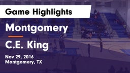 Montgomery  vs C.E. King  Game Highlights - Nov 29, 2016