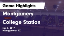 Montgomery  vs College Station  Game Highlights - Jan 3, 2017