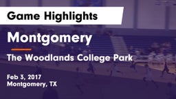 Montgomery  vs The Woodlands College Park  Game Highlights - Feb 3, 2017