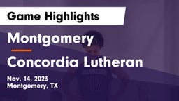 Montgomery  vs Concordia Lutheran  Game Highlights - Nov. 14, 2023