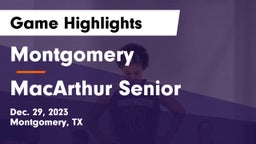 Montgomery  vs MacArthur Senior  Game Highlights - Dec. 29, 2023