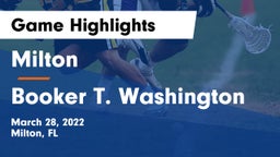 Milton  vs Booker T. Washington Game Highlights - March 28, 2022