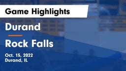 Durand  vs Rock Falls  Game Highlights - Oct. 15, 2022