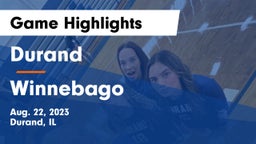 Durand  vs Winnebago  Game Highlights - Aug. 22, 2023