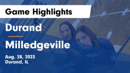 Durand  vs Milledgeville  Game Highlights - Aug. 28, 2023