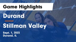 Durand  vs Stillman Valley  Game Highlights - Sept. 1, 2023