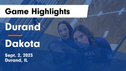 Durand  vs Dakota  Game Highlights - Sept. 2, 2023
