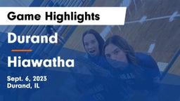 Durand  vs Hiawatha  Game Highlights - Sept. 6, 2023