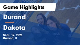 Durand  vs Dakota   Game Highlights - Sept. 12, 2023