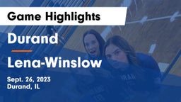 Durand  vs Lena-Winslow  Game Highlights - Sept. 26, 2023