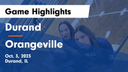Durand  vs Orangeville  Game Highlights - Oct. 3, 2023