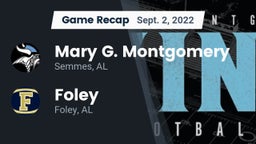 Recap: Mary G. Montgomery  vs. Foley  2022
