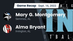 Recap: Mary G. Montgomery  vs. Alma Bryant  2022