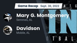Recap: Mary G. Montgomery  vs. Davidson  2022