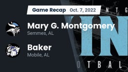 Recap: Mary G. Montgomery  vs. Baker  2022