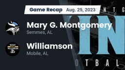 Recap: Mary G. Montgomery  vs. Williamson  2023