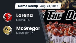 Recap: Lorena  vs. McGregor  2017