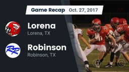 Recap: Lorena  vs. Robinson  2017