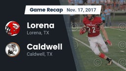 Recap: Lorena  vs. Caldwell  2017