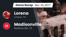 Recap: Lorena  vs. Madisonville  2017