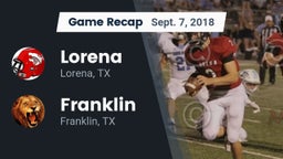 Recap: Lorena  vs. Franklin  2018