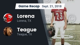Recap: Lorena  vs. Teague  2018