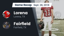 Recap: Lorena  vs. Fairfield  2018