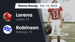 Recap: Lorena  vs. Robinson  2018