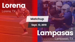 Matchup: Lorena HS vs. Lampasas  2019