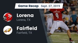 Recap: Lorena  vs. Fairfield  2019
