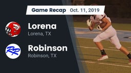 Recap: Lorena  vs. Robinson  2019