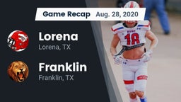 Recap: Lorena  vs. Franklin  2020