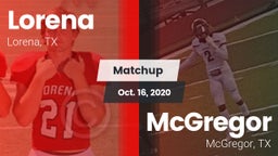 Matchup: Lorena HS vs. McGregor  2020