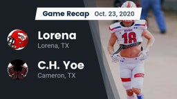 Recap: Lorena  vs. C.H. Yoe  2020